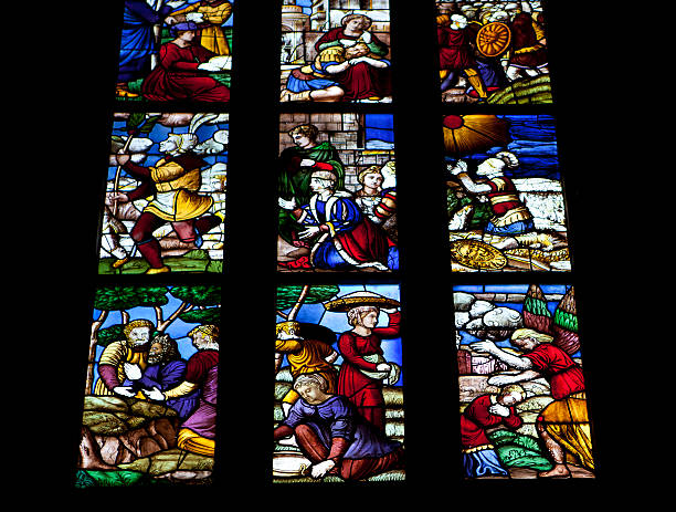 istock Stained glass window in a Duomo Cathedral Milano 175201274