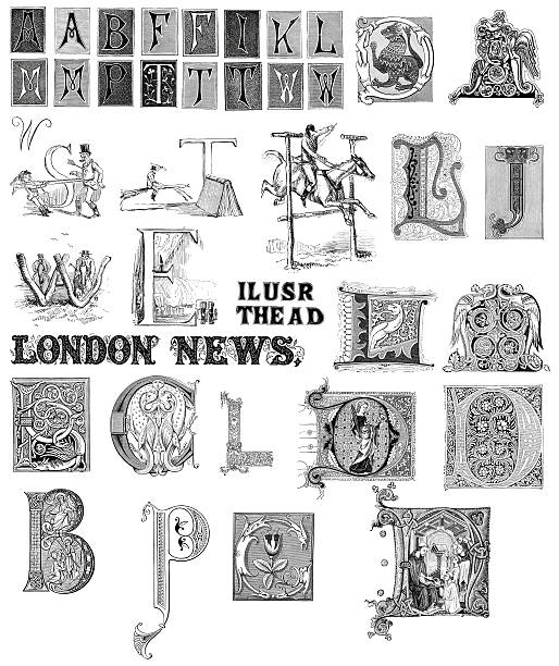 illustrations, cliparts, dessins animés et icônes de des lettres de l'alphabet rétro - alphabet letter o white background nobody