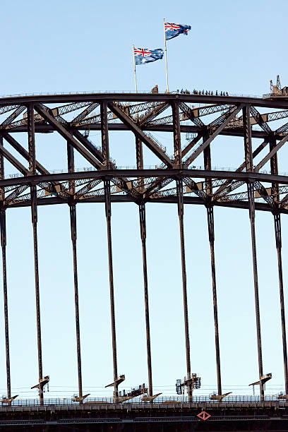 istock Stell structure Harbour bridge Sydney Australia with tourists, copy space 175201490