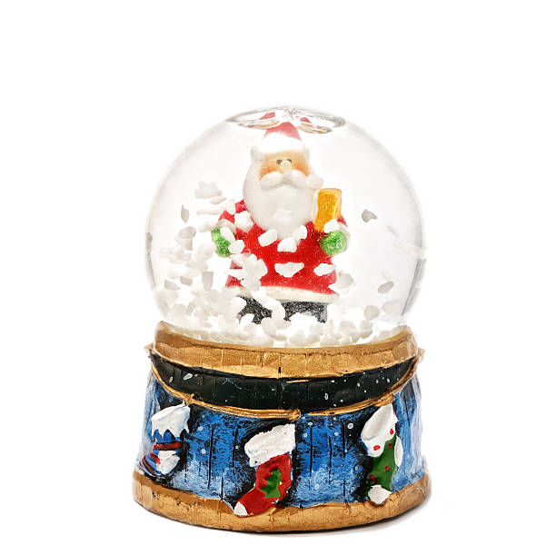 크리스마스 globe - fake snow santa claus christmas christmas decoration 뉴스 사진 이미지