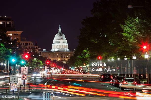 Kapitol Von Pennsylvania Avenue Stockfoto und mehr Bilder von Washington DC - Washington DC, Nachtleben, Bundesgebäude