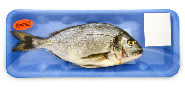 Wrapped bream fish. 