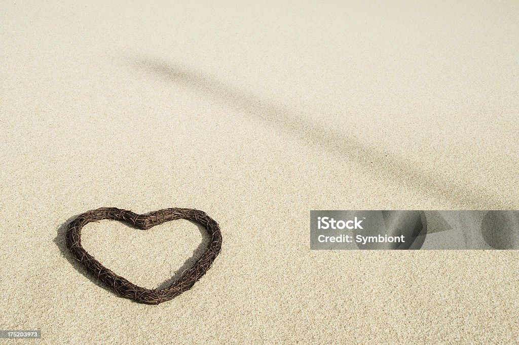 Hintergrund Hochzeit Herz Beach - Lizenzfrei Beige Stock-Foto