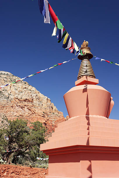 istock Stupa Prayer Flag Asian Shrine 175204014