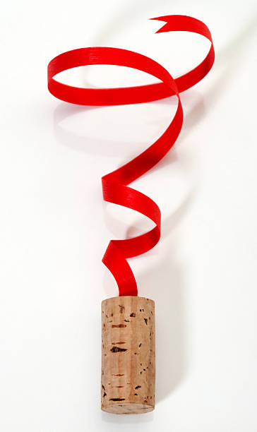 istock Wine cork and red ribbon 175204446