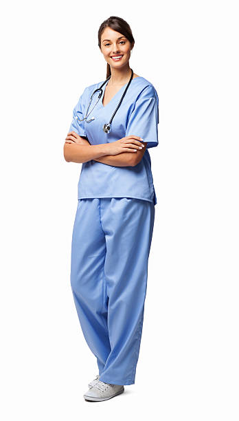 istock Female Surgeon Standing Arms Crossed - Isolated 175204642