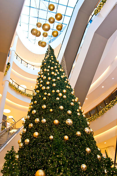 istock Huge Christmas Tree in Shopping Center 175204860