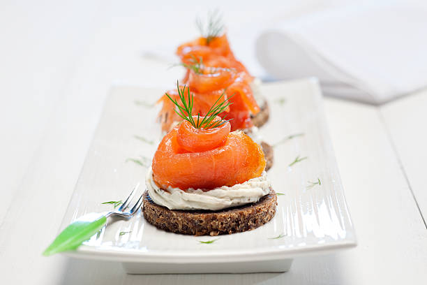 istock smoked salmon on rye bread with cream cheese 175205061