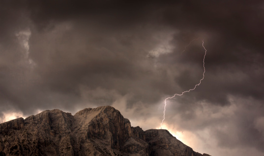 A thunderstorm in the austrian alps
