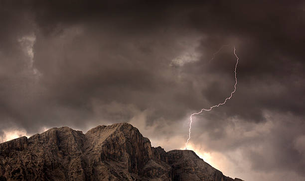 bolt of lightning stock photo