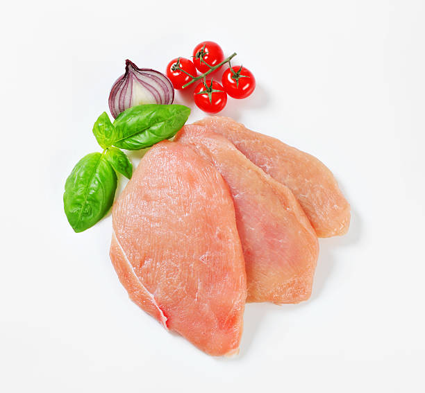 Raw turkey breast steaks Raw turkey breast steaks turkey breast stock pictures, royalty-free photos & images
