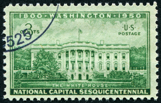 Cancelled Stamp From The United States Featuring The White House
