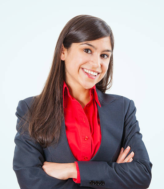 istock Young Businesswoman With Hands Folded 175206309