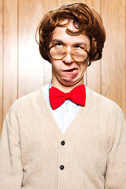 istock Nerdy College Student With Big Glasses Making Goofy Face 175206749