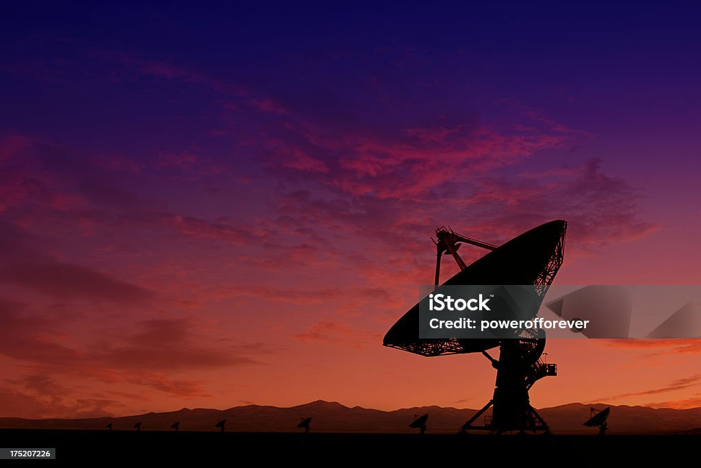 VLA Radio Telescope Very Large Array (VLA) Radio Telescope in the New Mexico desert National Radio Astronomy Observatory Stock Photo