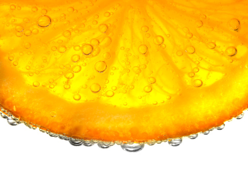 Waterdrops on an orange