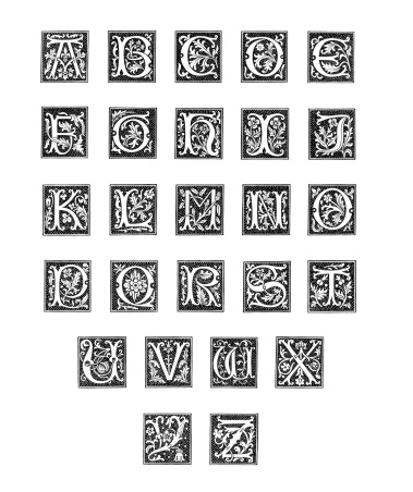 The Alphabet from Woodcut EngravingsThis copy was printed in 1845