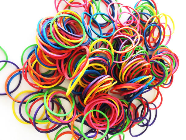 istock Closeup colorful rubber band on white background 1752078949