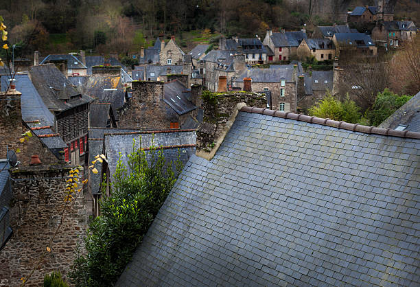 Dinan in Brittany (France) during the winter 2012.