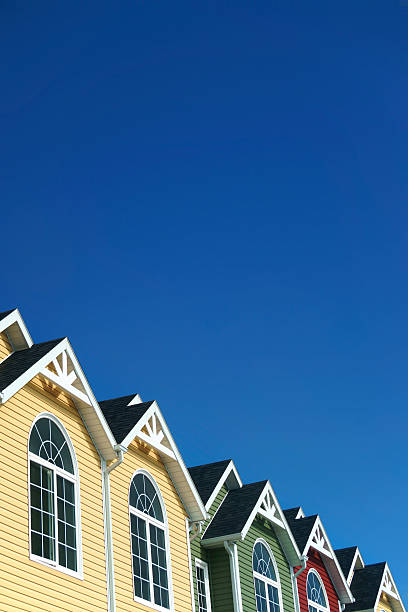 istock Brightly coloured town houses 175208269