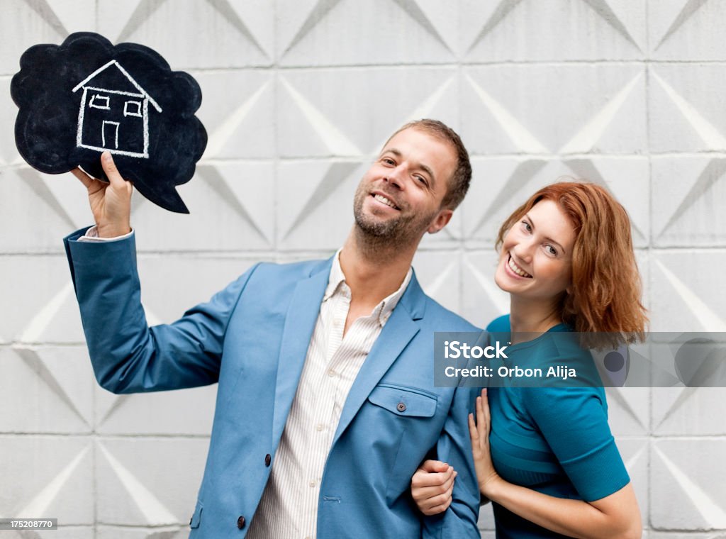 Couple with dream house 25-29 Years Stock Photo