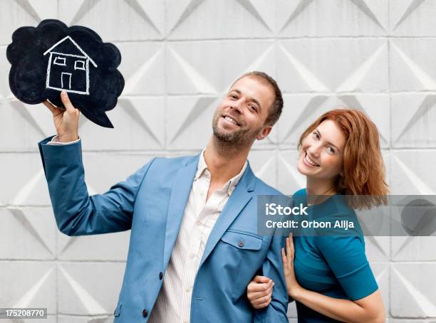 Couple With Dream House Stock Photo - Download Image Now - 25-29 Years, 30-34 Years, Adult