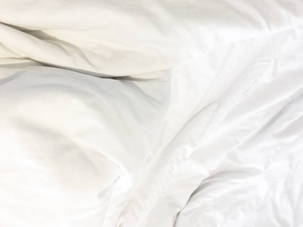 istock Selective focus of white blanket at bedroom 1752088994