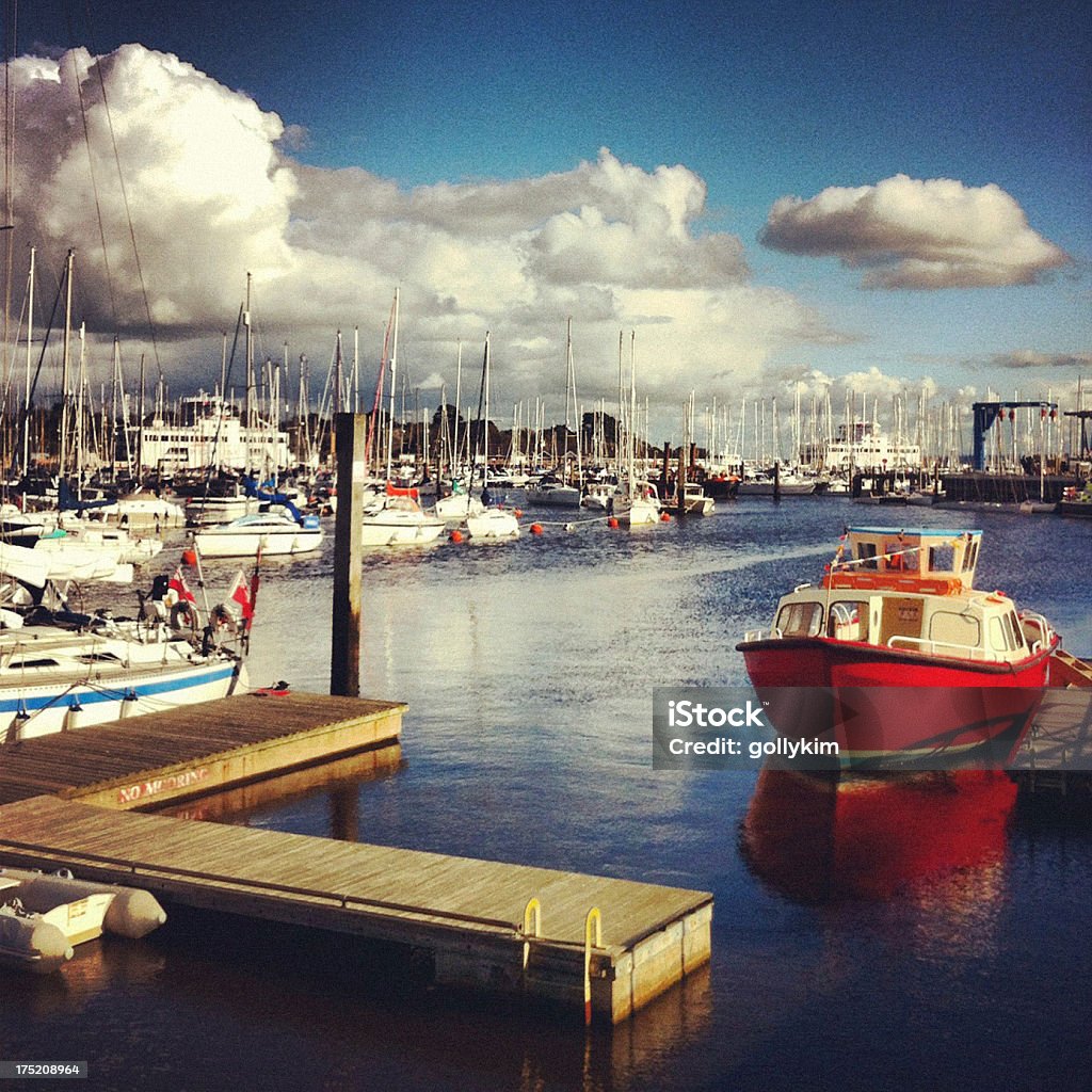 Lymington harbour dell'Hampshire, Inghilterra - Foto stock royalty-free di Lymington