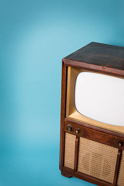 istock Vintage Wood Television Cabinet, Insert Your Own Ad 175209126