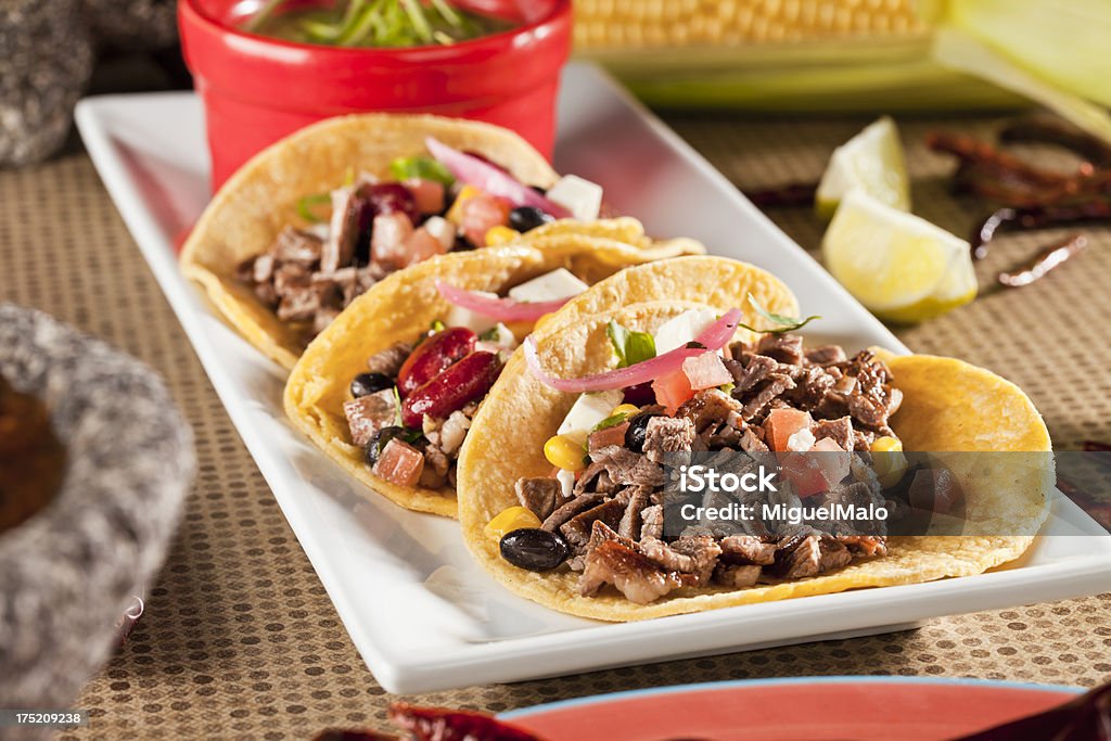 Fajita Tacos de filé - Foto de stock de México royalty-free