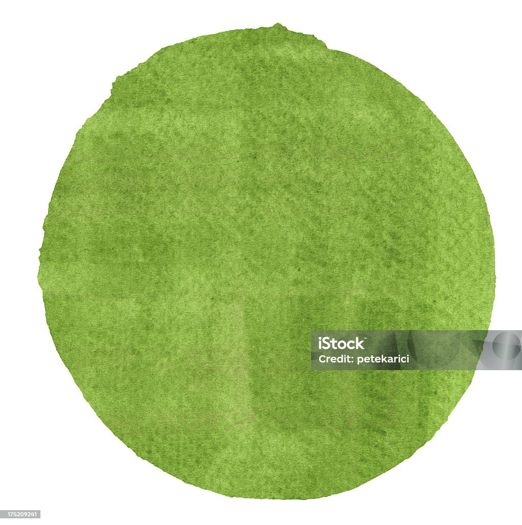 Watercolor círculo verde (Traçado de Recorte - Ilustração de Abstrato royalty-free