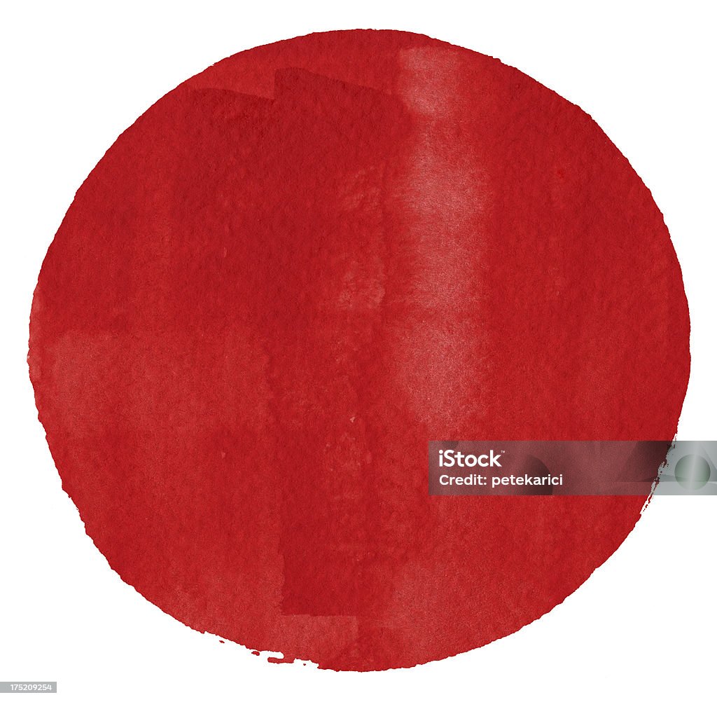 Watercolor rojo Circle (Clipping Path (Borde de corte - Ilustración de stock de Círculo libre de derechos