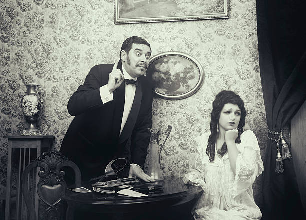 istock Family quarrel.Black and white version. 175209691
