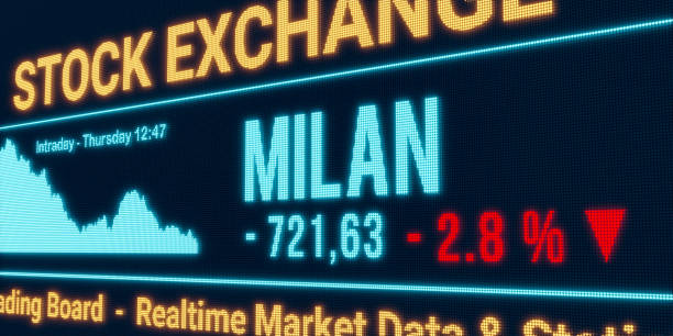 istock Milan stock market moving down. 1752097579