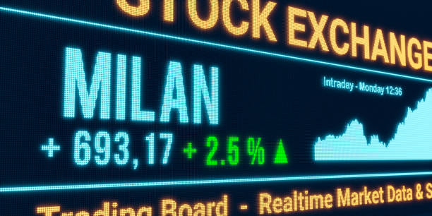 istock Milan stock market moving up. 1752097598