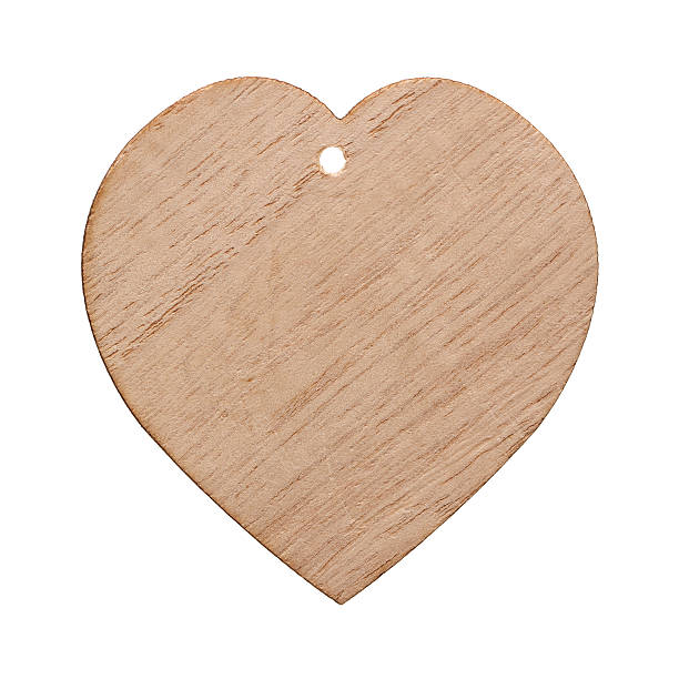 istock Heart shaped wooden isolated on white background 175209771