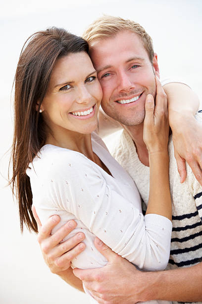 istock Romantic Couple On Beach Together 175210496