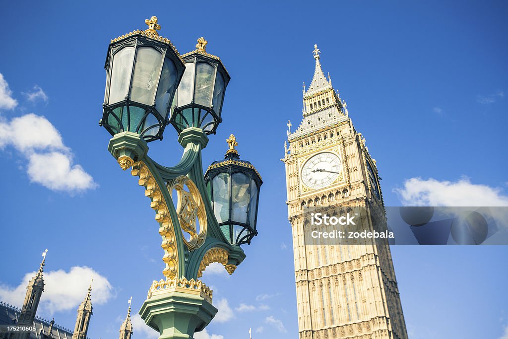 Биг-Бен и Лондон Улица фонарь, Великобритания достопримечательность - Стоковые фото Англия роялти-фри