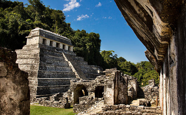 Temple of the Inscriptions, Palenque stock photo