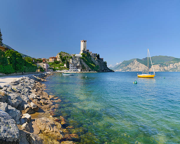 Malcesine (Lago de Garda Itália) - fotografia de stock