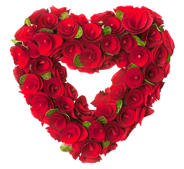 istock Wooden Rose Heart Wreath 175211369