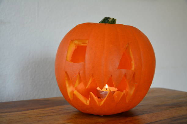 istock Halloween pumpkin carved, halloween face 1752114729
