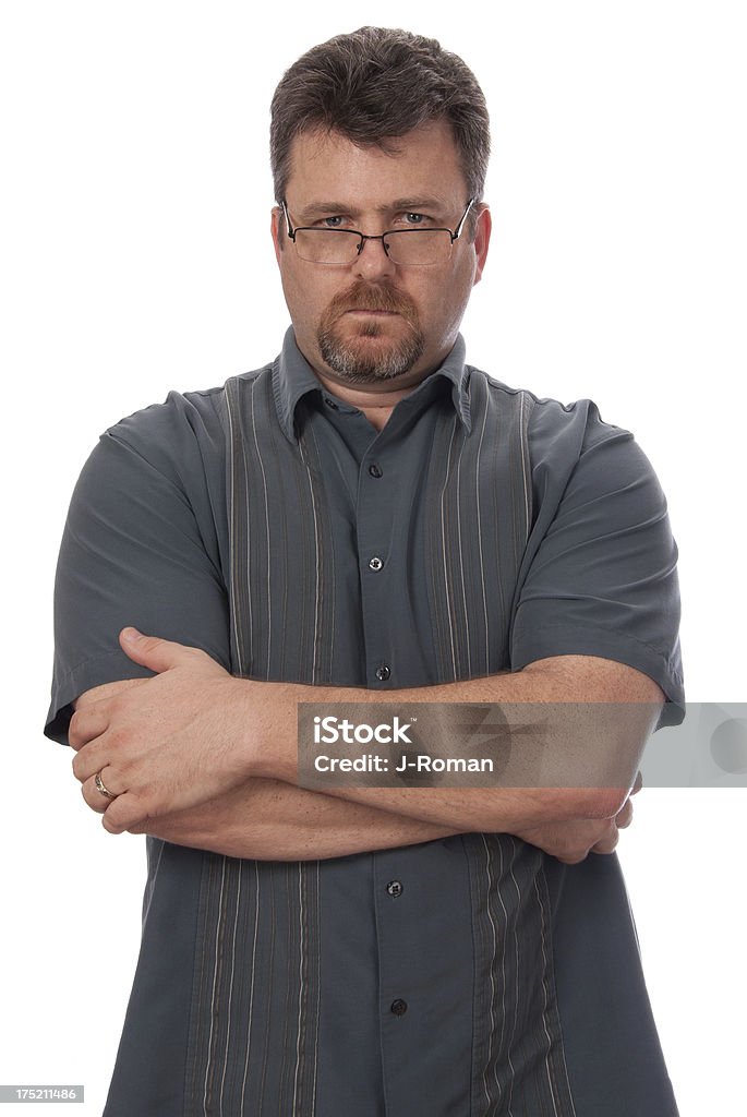 Gumpy Man On White Stock Photo - Download Image Now - Adult, Adults ...