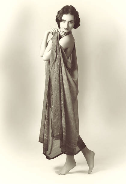 istock Art Deco style.Woman in Sari 175211899