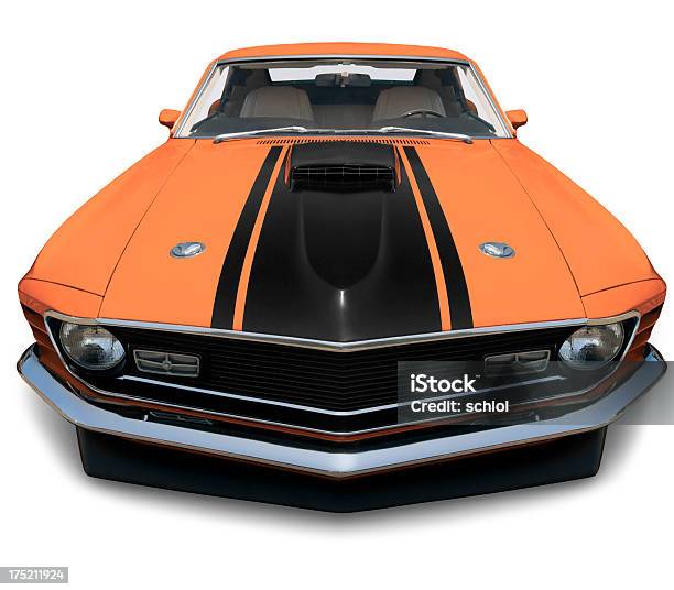 Arancio 1970 Muscle Auto - Fotografie stock e altre immagini di 1970-1979 - 1970-1979, Anno 1970, Arancione