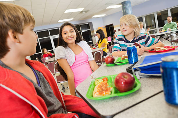 istock Friends having lunch together in school cafeteria 175211949