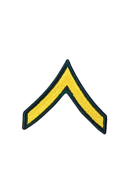 us army private rang aufnäher - rank military patch insignia stock-fotos und bilder