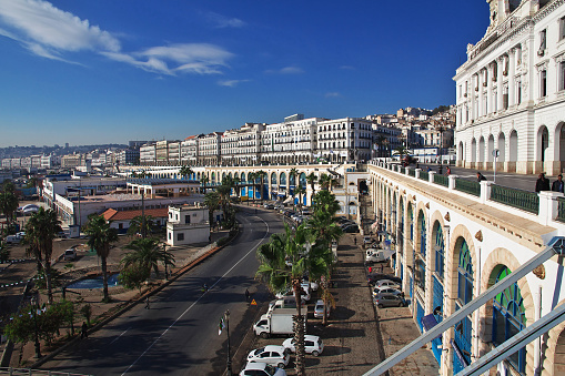 The seafront, Boulevard Ernesto Che Guevara in Algeria city