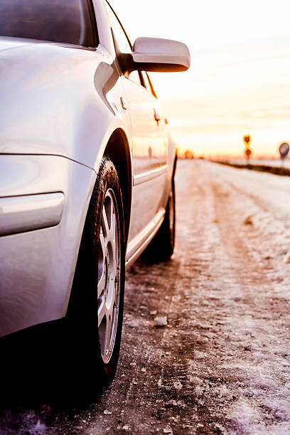 istock Car standing on a snowy street 175212661