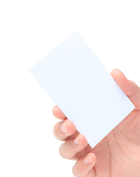 istock human hand holding Business Card 175213238